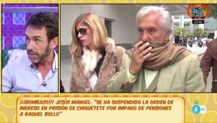 Momento en el que Jesús Manuel desvela que Chiquetete no irá a prisión por ahora/ Fuente: Telecinco