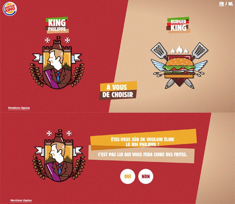 Campaña de Burger King en Bélgica