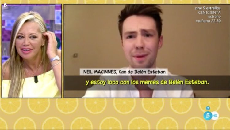 Belén Esteban anonadada al ver a su fan inglés / Foto: Telecinco.es 