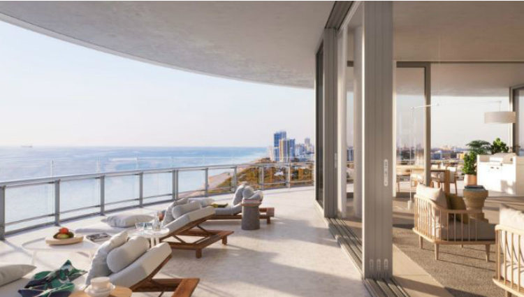 El apartamento de Djokovic en Miami destaca por su inmensa y extensa terraza con vistas al mar
