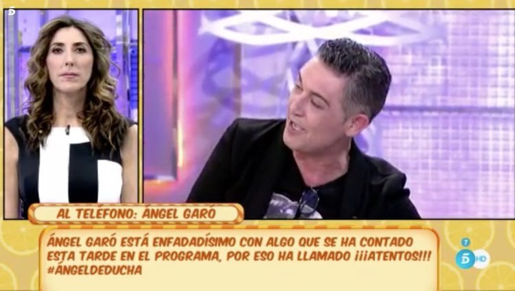 Paz Padilla aguantando el chaparrón de Ángel Garó / Foto: Telecinco.es 