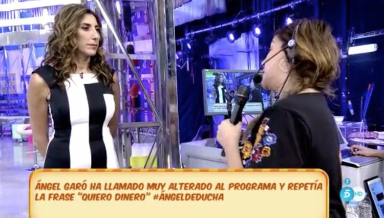 La directora de 'Sálvame', Patricia, hablando con Paz Padilla / Foto: Telecinco.es 