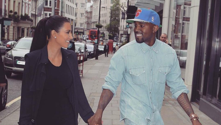 Kanye West y Kim Kardashian en Londres