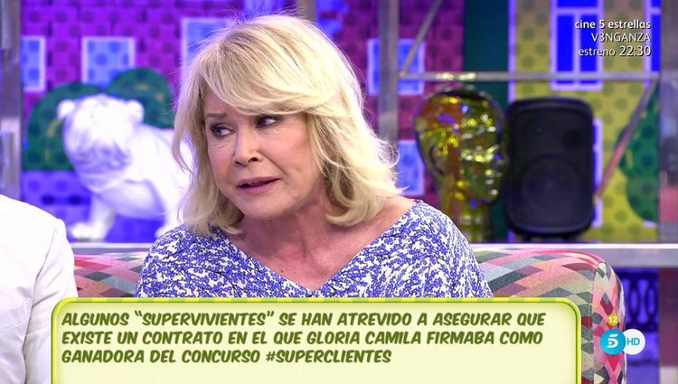Mila Ximénez comentando la última gala de 'Supervivientes' / Foto: Telecinco.es  