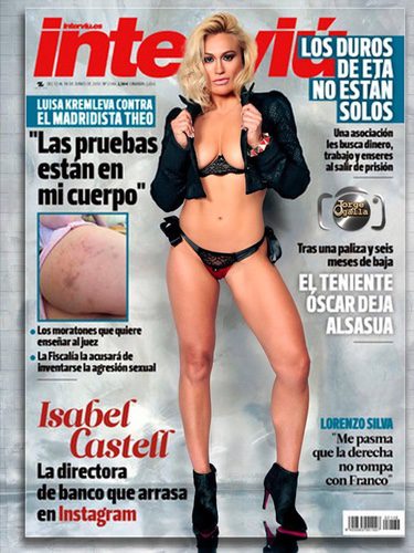 Isabel Castell en la portada de Interviú