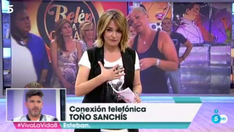 Toño Sanchís por telefono en 'Viva la vida' / Telecinco.es