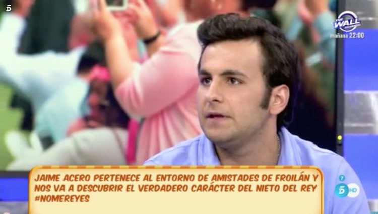 Jaime Acero en 'Sálvame' / Foto: Telecinco.es 