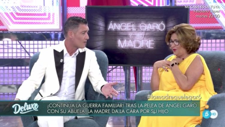 Maribel Hortelano y Ángel Garó durante la entrevista / Fuente: Telecinco.es
