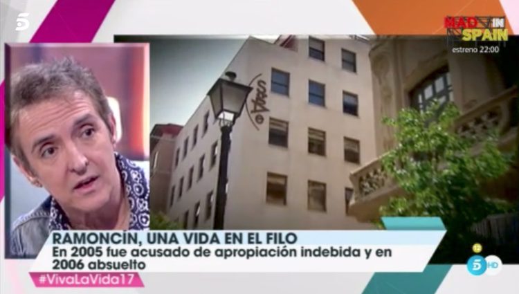 Ramoncín durante la entrevista en 'Viva La Vida' / Fuente: Telecinco.es