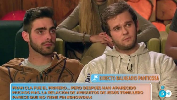 Jesús Tomillero y su novio David en 'Sálvame Snow Week' / Foto: Telecinco.es 