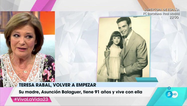 Teresa Rabal recordando a su padre en 'Viva la Vida' / Foto: Telecinco.es 