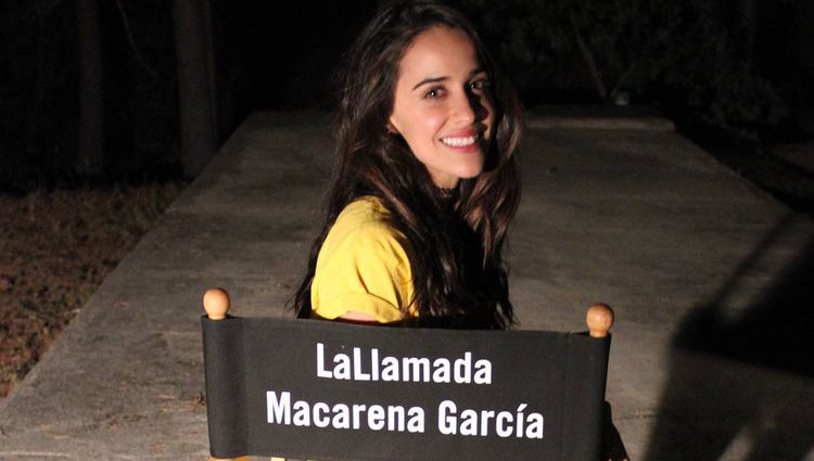 Macarena García en el set de rodaje de 'La Llamada' | Fuente: Instagram