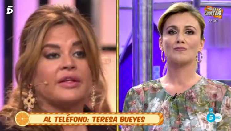 Teresa Bueyes por teléfono en 'Sálvame' / Telecinco.es