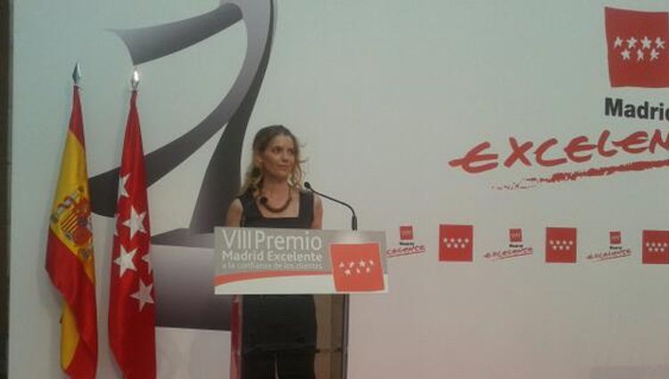 Alejandra Navas presentando uno de los eventos de la Comunidad de Madrid / Twitter