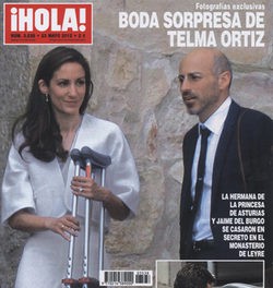 Las imágenes de la boda secreta de Telma Ortiz con Jaime del Burgo en Navarra