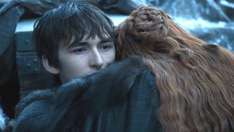 Reencuentro de Bran Stark con su hermana Sansa / Fuente: HBO
