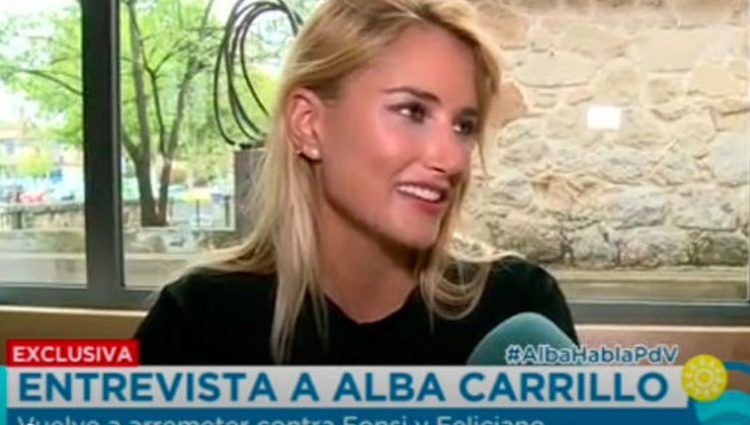 Alba Carrillo concede una entrevista/ Fuente: telecinco.es