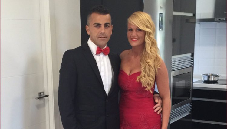 Saray Pereira y su marido Diego Dopico de boda | Fuente: Twitter