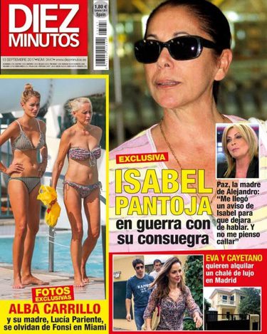 Alba Carrillo y Lucía Pariente luciendo palmito en la portada de Diez Minutos