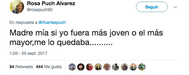 Rosa Puch responde su hijo en Twitter