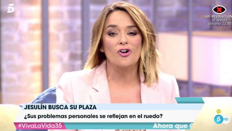 Toñi Moreno contando su anécdota con Jesulín de Ubrique / Telecinco.es