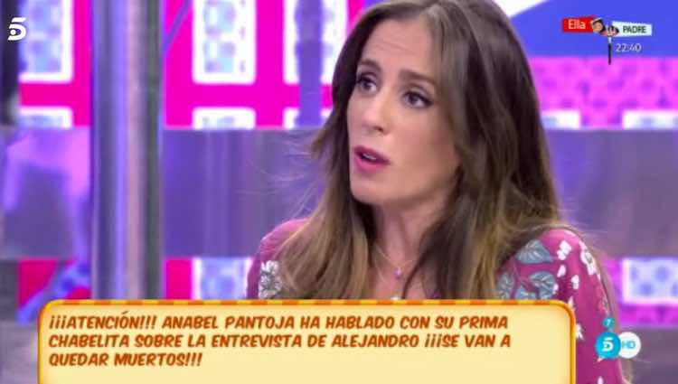 Anabel Pantoja hablando de las medidas que tomará Chabelita / Telecinco.es