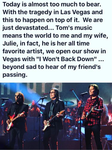 John Fogerty y sus palabras a Tom Petty. Fuente: Instagram @johnfogerty