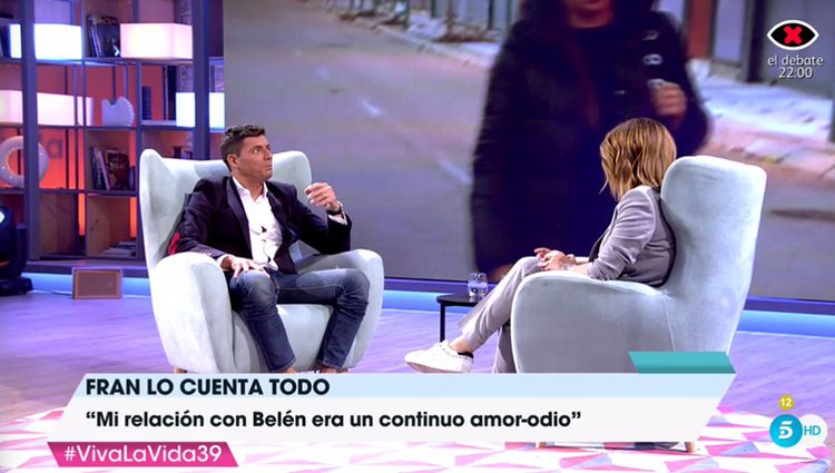 Fran Álvarez con Toñi Moreno en 'Viva la vida'/ Fuente: telecinco.es