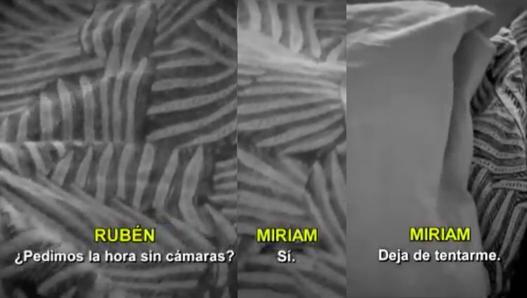 La conversación de Rubén y Miriam durante su edredoning | telecinco.es