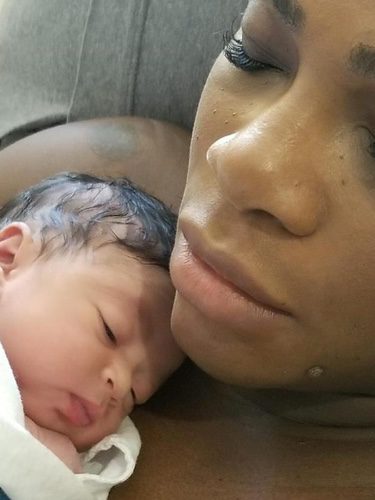 Serena Williams con su hija Alexis Olympia