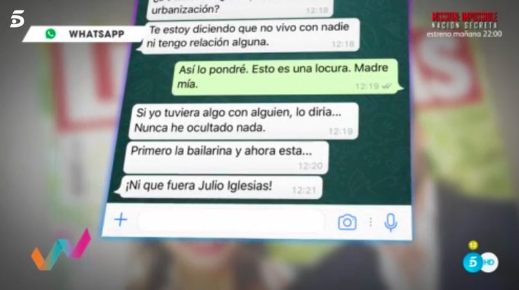 David Bustamante intercambia mensajes de Whatsapp con Aurelio Manzano