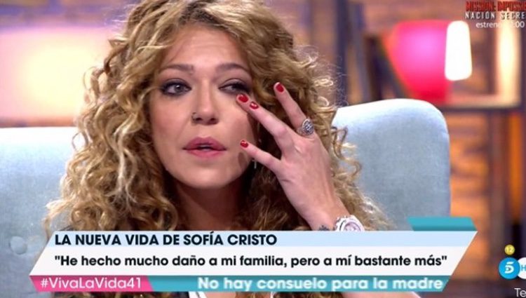 Sofía Cristo se emociona en 'Viva la vida'/ Fuente: telecinco.es