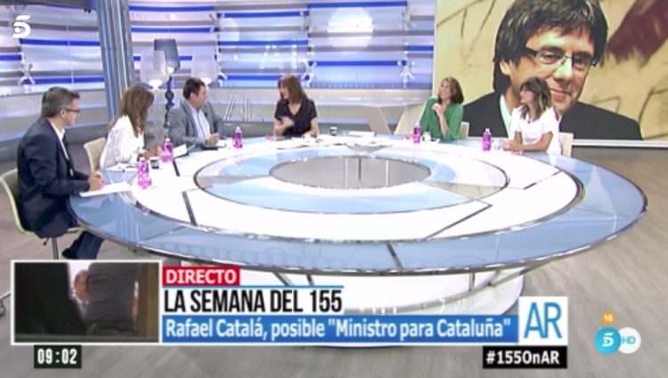  El plató de 'El programa de Ana Rosa' entre risas tras el lapsus de la presentadora. | Fuente: Telecinco