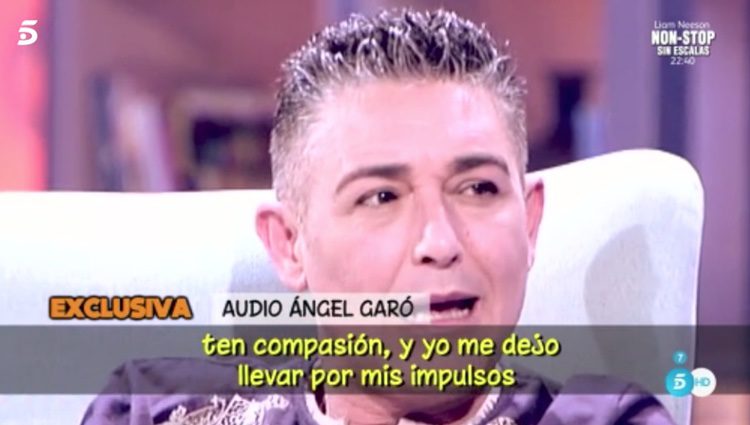Ángel Garó en 'Sálvame' | Fuente: Telecinco