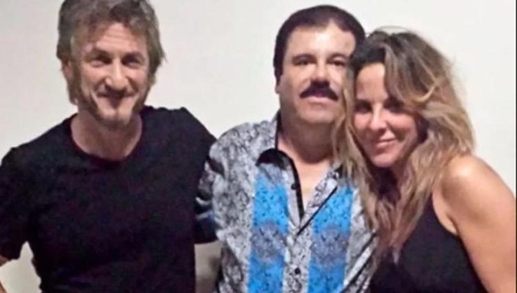 Sean Penn junto a el Chapo y Kate del Castillo