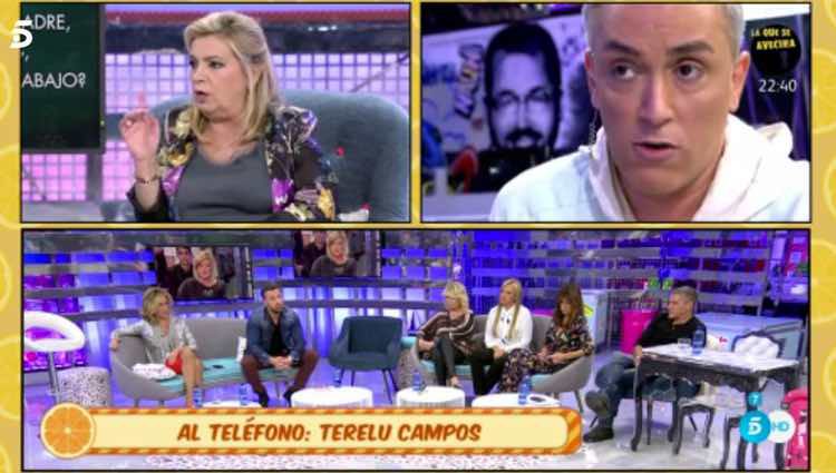 Terelu Campos por teléfono en 'Sálvame' / Telecinco.es