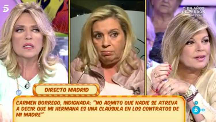 Carmen Borrego y Lydia Lozano discutiendo / Telecinco.es