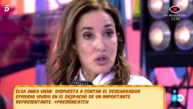 Elsa Anka contando su desagradable experiencia / Telecinco.es