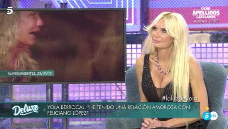 Yola Berrocal entrevistada en 'Sábado Deluxe'/ Fuente: telecinco.es