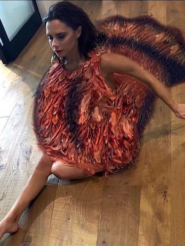 Victoria Beckham disfrazada de pavo/Foto:Instagram