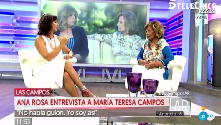 Mª Teresa Campos visita 'El programa de Ana Rosa'/Telecinco.es