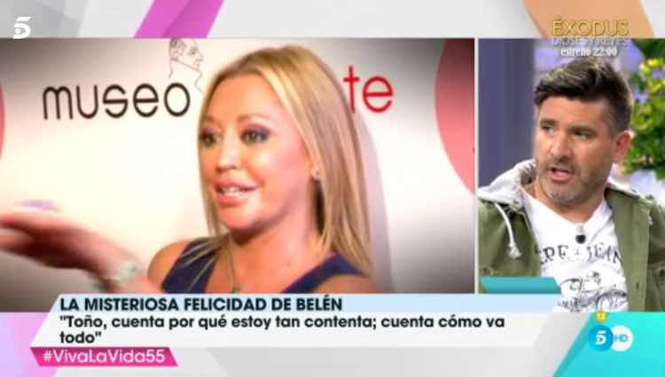 Toño Sanchís contestando a Belén Esteban en 'Viva la vida' / Telecinco.es