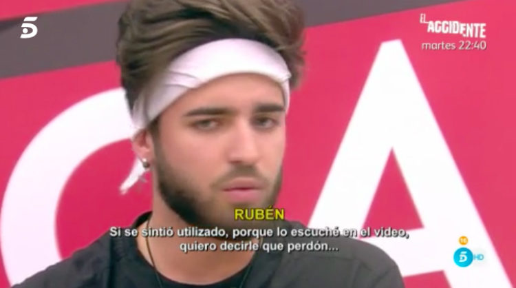 Rubén se disculpa con Hugo | telecinco.es