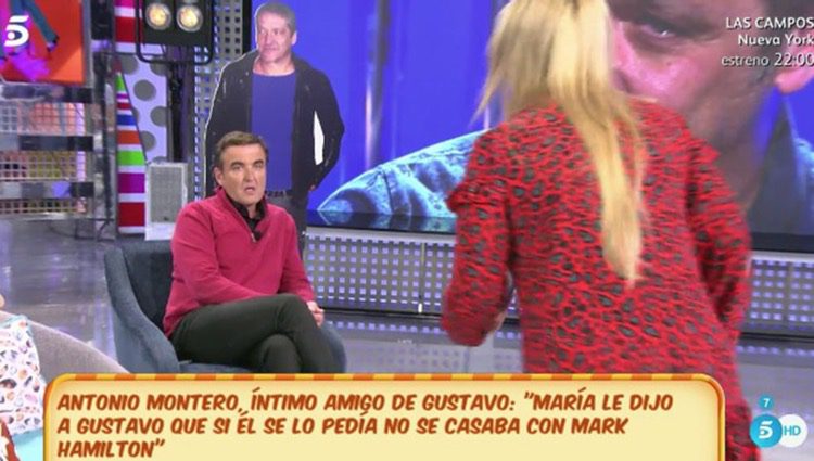 Discusión en directo entre Belén Esteban y Antonio Montero Fuente: Telecinco