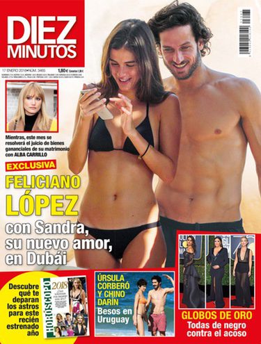 Feliciano Lóepz y Sandra Gago en la portada de Diez Minutos