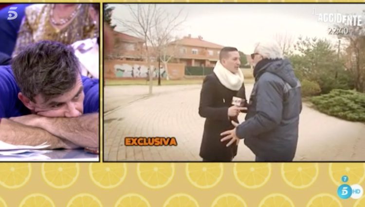 Andrés Caparrós agrediendo al reportero / Foto: telecinco.es