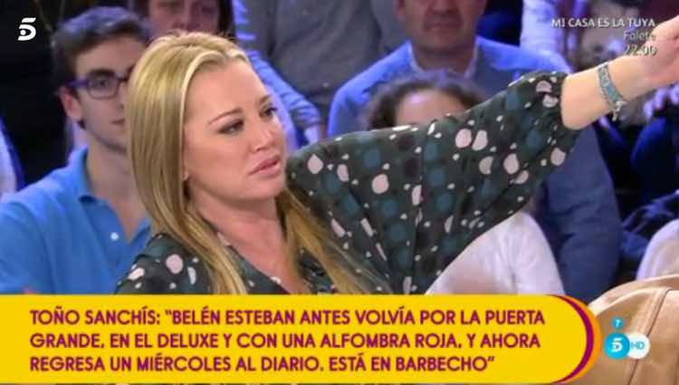 Belén Esteban contestando a Toño Sanchís / Telecinco.es
