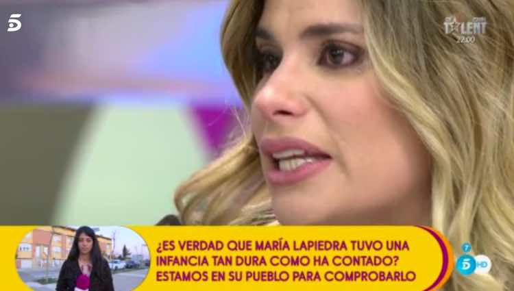 María Lapiedra se rompe al recordar su dura infancia / Telecinco.es