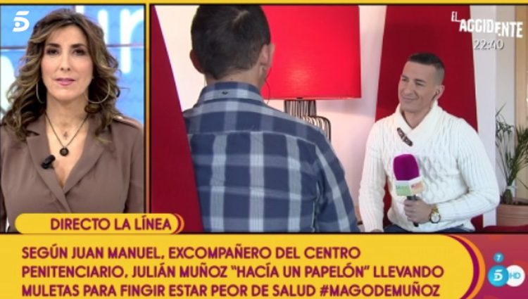 Juan Manuel revelando algunos secretos de Julián Muñoz en 'Sálvame'/ Fuente: telecinco.es