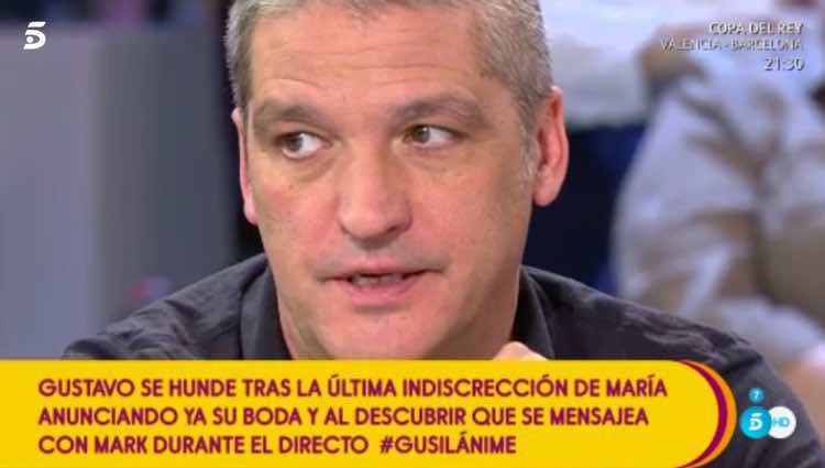 Gustavo González, muy disgustado con la indiscreción de su chica / Telecinco.es